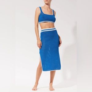 Solid & Striped Vivienne Midi Skirt + Sandra Tank